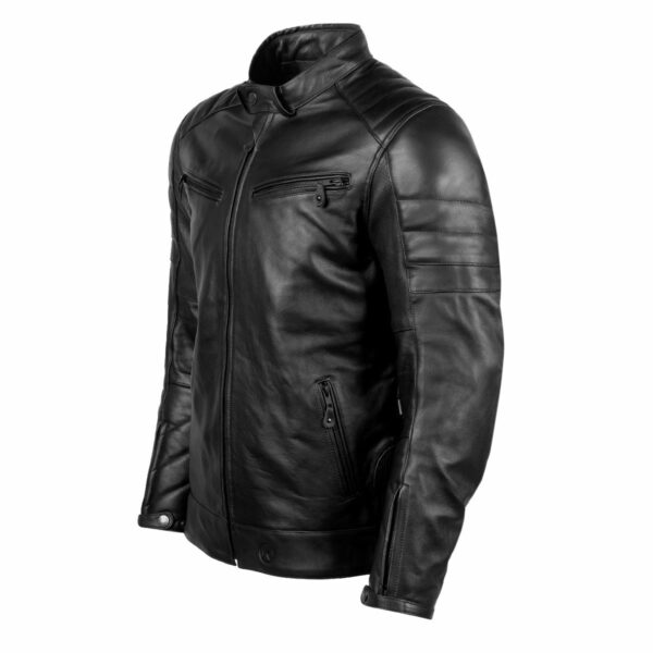 Motorbike Leather Jacket Black Onyx Leather Jacket - Image 3