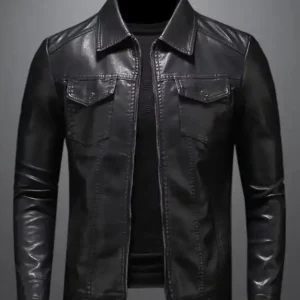 Men's High Quality Leather Jacket Biker Style Genuine Lambskin Leather Jacket