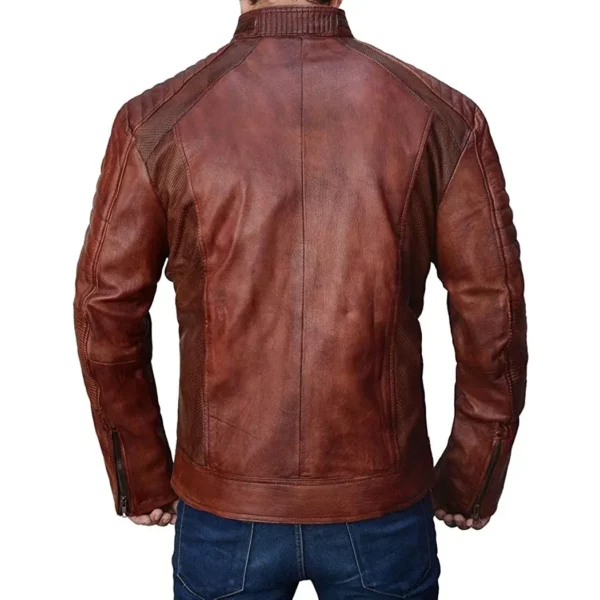 Mens Leather Jacket High Quality Leather Jackets Vintage Style Biker Motorbike Jackets