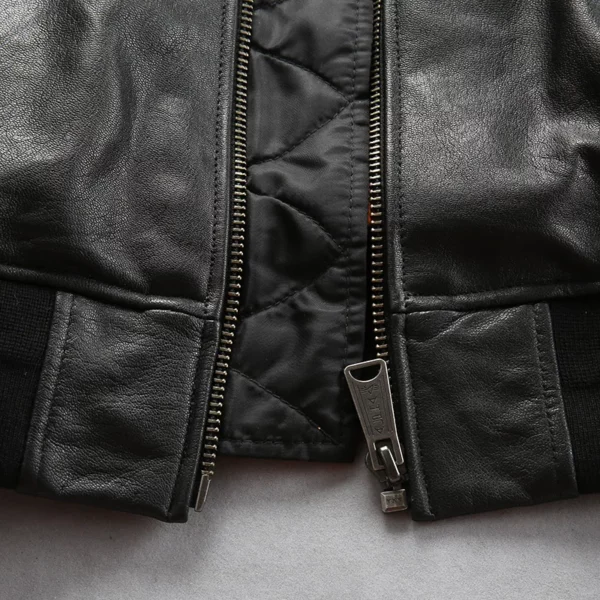 AH138 Rock Can Roll US Air Force Flight Pilot Genuine Goat Leather Rider Jacket Family Kid Clothing Parent & Son Dress - Image 4