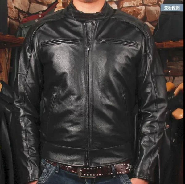 clothing Free shipping,Brand leather winter thicker Jacket men's genuine Leather biker jacket.motorcycle suede Plus size