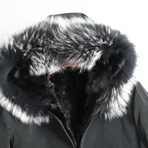 Men Winter Coat Natural Mink Fur Liner Parka Clothes 2023 Streetwear Thick Warm Jacket Real Raccoon Fur Hooded Hiver 8807 - Image 4