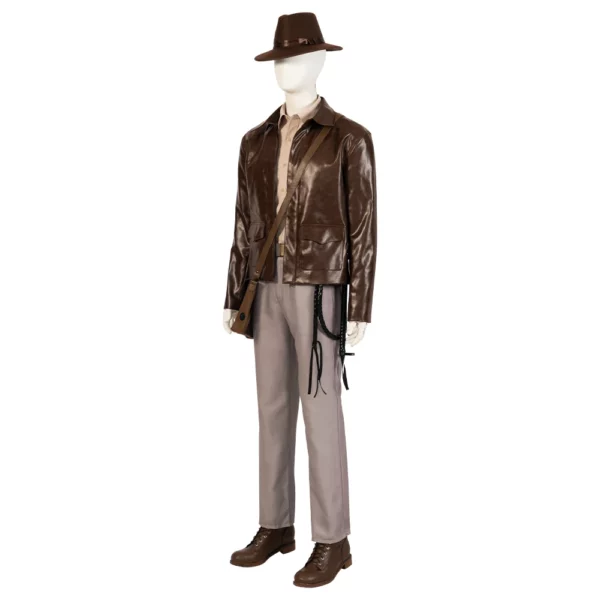 The Dial of Destiny Indiana Jones Cosplay Custome Jones Halloween Costume Sets for Men Brown Jackets with Pants Carnival Sets - Image 3