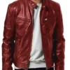 New Men's Clothing Men Leather Coat Stand Collar Punk Motorcycle Leather Jacket Spring Summer Fashion