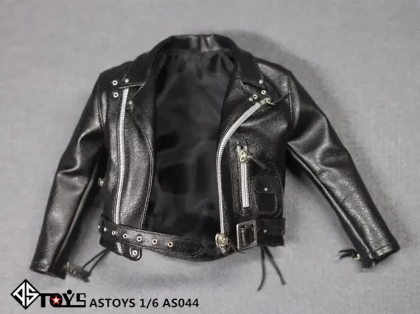 AS044 1/6 Scale Arnold PunK Leather Black Jacket Suits Set Model Locomotive Version Toy Fit 12" Male Figure M35 M34 Body Hobbies - Image 6