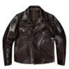 Men's Dark Brown Spring Jacket Plus Size 4XL American Motorcycle Style Natural Cowhide Slim Fit Short Genuine Leather Coats