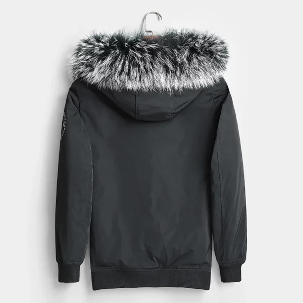 Men Winter Coat Natural Mink Fur Liner Parka Clothes 2023 Streetwear Thick Warm Jacket Real Raccoon Fur Hooded Hiver 8807 - Image 3