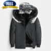 Men Winter Coat Natural Mink Fur Liner Parka Clothes 2023 Streetwear Thick Warm Jacket Real Raccoon Fur Hooded Hiver 8807