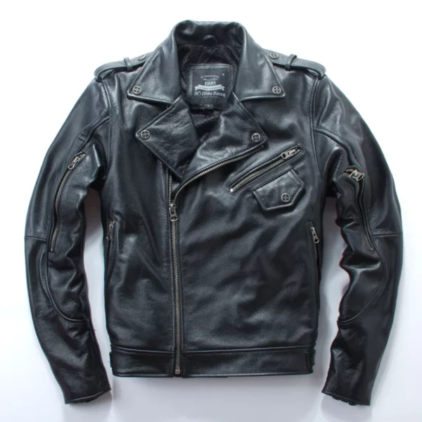 Brand New Free cool pro man 100% cow leather motorbiker Jackets men's genuine Leather jacket.motorcycle gear