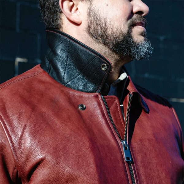 Motorbike Leather Jacket Moto Bomber - Men's Leather Jacket - Image 18