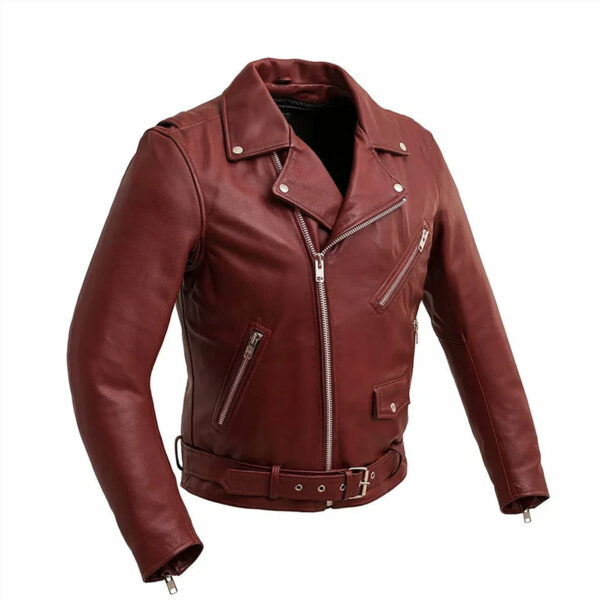 Motorbike Leather Jacket Fillmore Men's Motorcycle Leather Jacket - Image 5