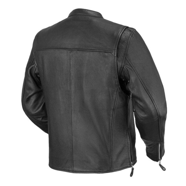 Motorbike Leather Jacket Ace Men's Leather Motorcycle Jacket - Image 2