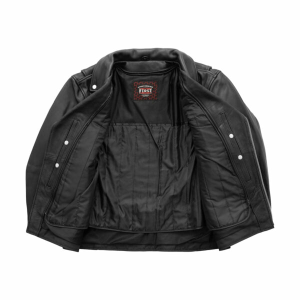 Motorbike Leather Jacket Arnold Men's Motorcycle Leather Jacket - Image 4