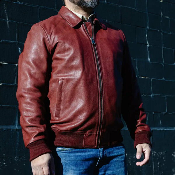 Motorbike Leather Jacket Moto Bomber - Men's Leather Jacket - Image 20