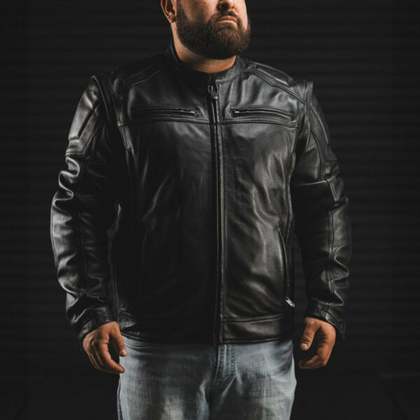 Motorbike Leather Jacket Chaos - Men's Leather Motorcycle Jacket - Image 6