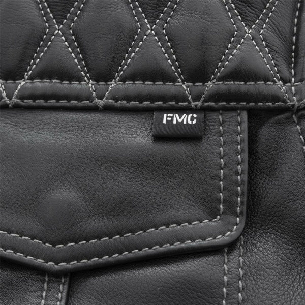 Motorbike Leather Jacket Cinder Men's Cafe Style Leather Jacket - Image 7