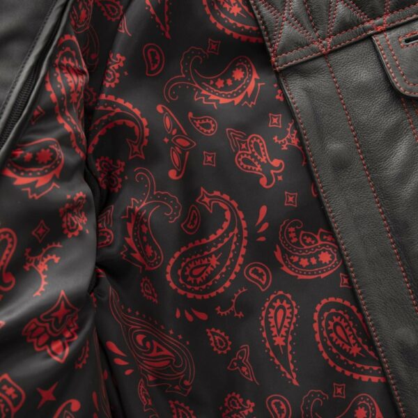 Motorbike Leather Jacket Cinder Men's Cafe Style Leather Jacket - Image 18