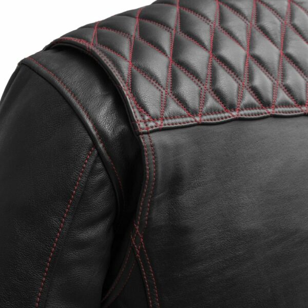 Motorbike Leather Jacket Cinder Men's Cafe Style Leather Jacket - Image 17