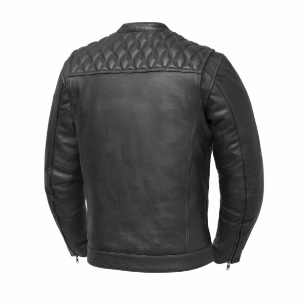 Motorbike Leather Jacket Cinder Men's Cafe Style Leather Jacket - Image 10