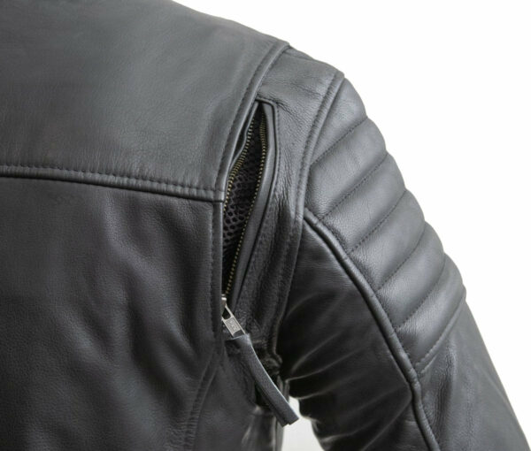 Motorbike Leather Jacket Commuter Men's Motorcycle Leather Jacket - Image 11
