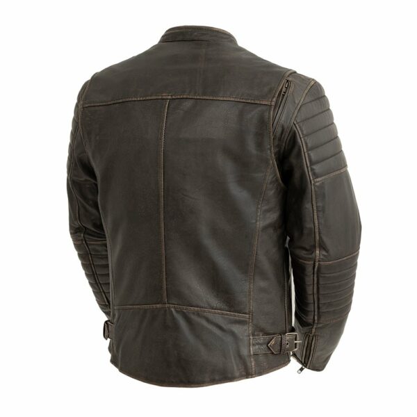 Motorbike Leather Jacket Commuter Men's Motorcycle Leather Jacket - Image 2