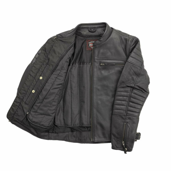 Motorbike Leather Jacket Commuter Men's Motorcycle Leather Jacket - Image 9