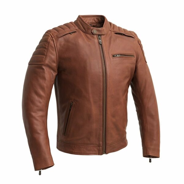 Motorbike Leather Jacket Crusader Men's Motorcycle Leather Jacket - Image 6