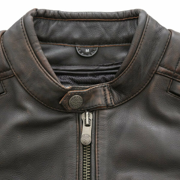 Motorbike Leather Jacket Crusader Men's Motorcycle Leather Jacket - Image 4