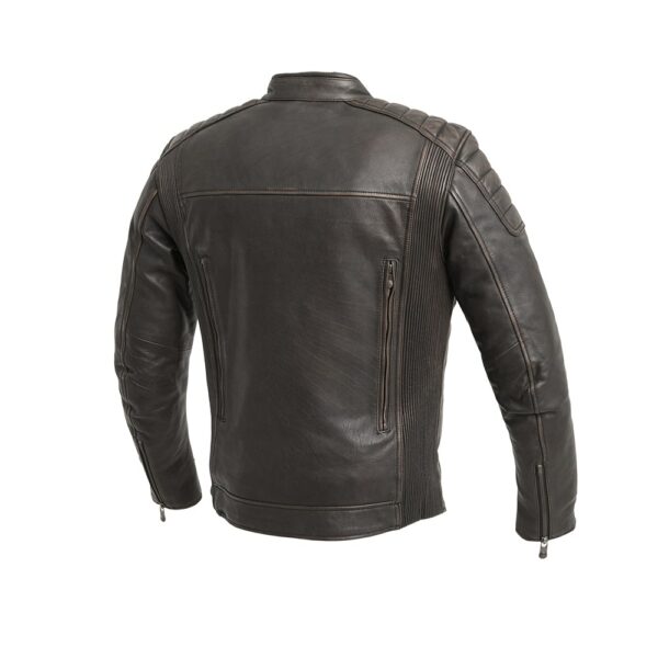 Motorbike Leather Jacket Crusader Men's Motorcycle Leather Jacket - Image 2