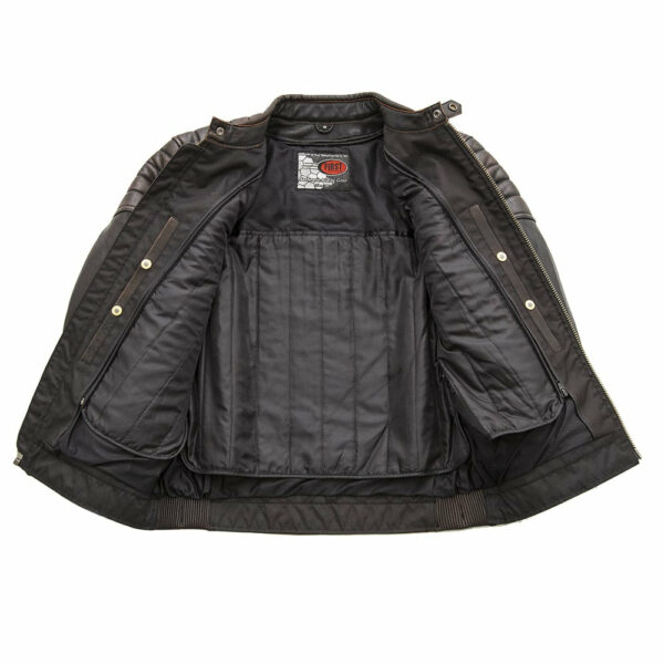 Motorbike Leather Jacket Crusader Men's Motorcycle Leather Jacket - Image 3