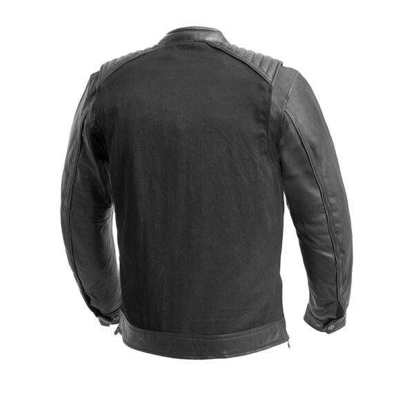 Motorbike Leather Jacket Daredevil Men's Motorcycle Twill/Leather Jacket - Image 2