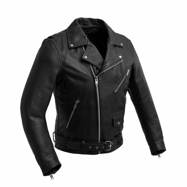 Motorbike Leather Jacket Fillmore Men's Motorcycle Leather Jacket - Image 11
