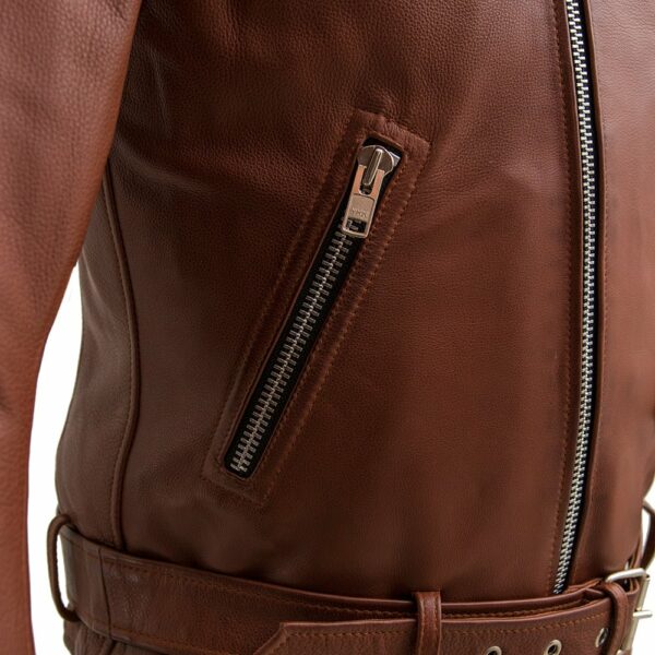 Motorbike Leather Jacket Fillmore Men's Motorcycle Leather Jacket - Image 4