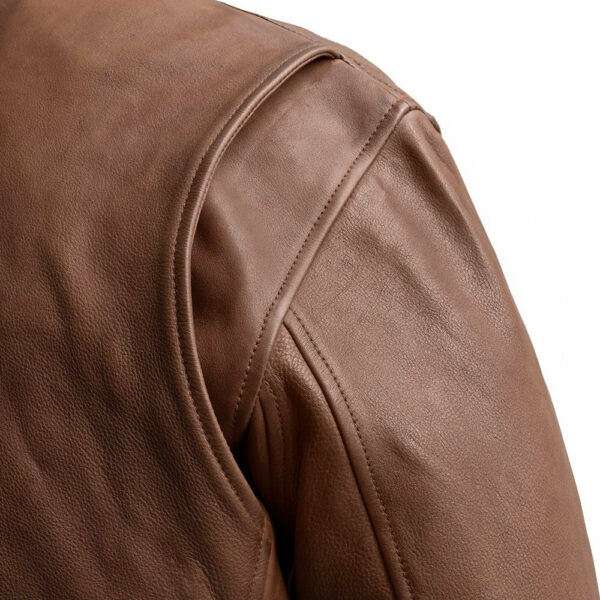 Motorbike Leather Jacket Moto Bomber - Men's Leather Jacket - Image 10