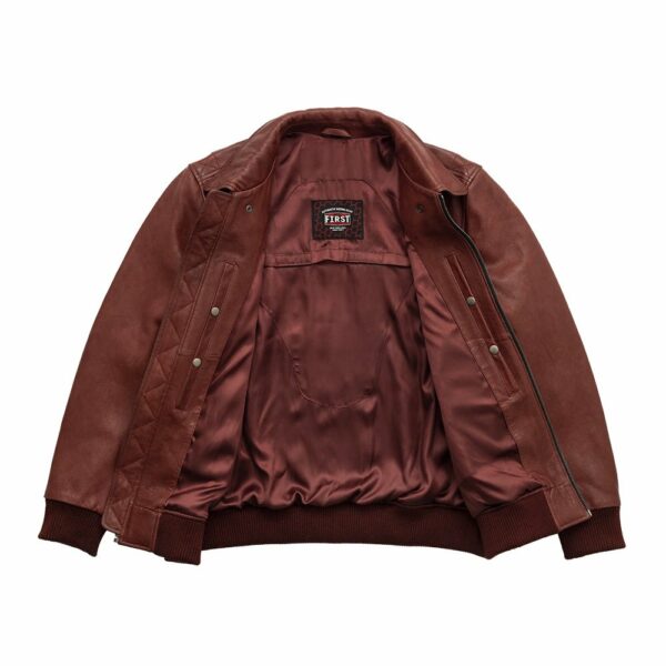 Motorbike Leather Jacket Moto Bomber - Men's Leather Jacket - Image 13