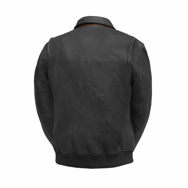 Motorbike Leather Jacket Moto Bomber - Men's Leather Jacket - Image 2