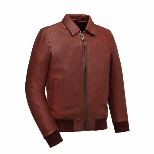Motorbike Leather Jacket Moto Bomber - Men's Leather Jacket - Image 11