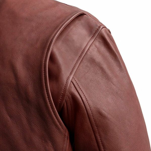 Motorbike Leather Jacket Moto Bomber - Men's Leather Jacket - Image 14