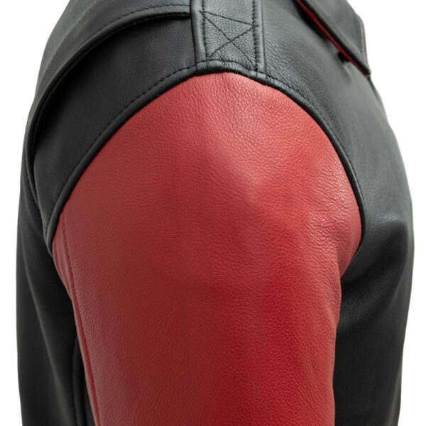Motorbike Leather Jacket Moto Bomber Two Tone Men's Leather Jacket - Image 4