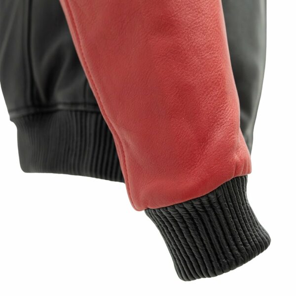 Motorbike Leather Jacket Moto Bomber Two Tone Men's Leather Jacket - Image 5