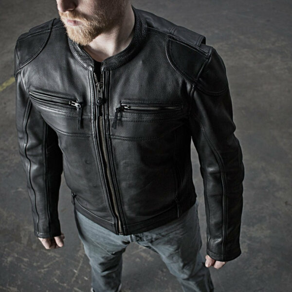 Motorbike Leather Jacket Nemesis Men's Motorcycle Leather Jacket - Image 6