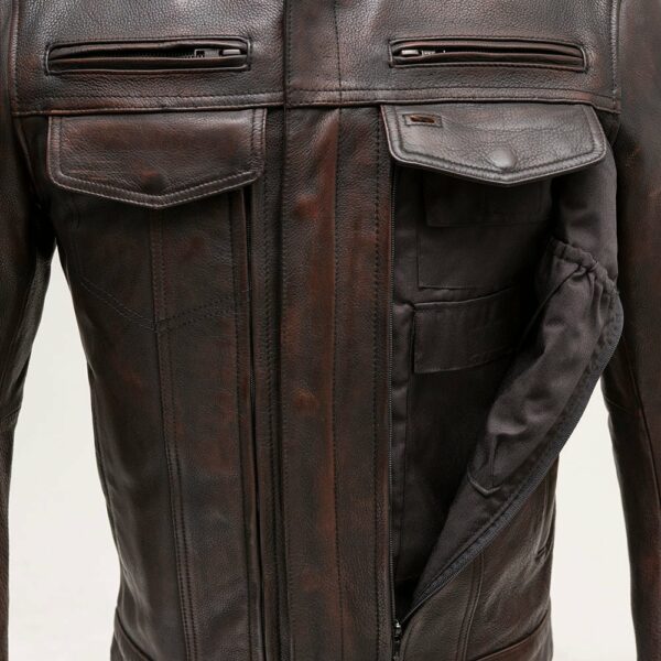 Motorbike Leather Jacket Raider Men's Motorcycle Leather Jacket - Image 11