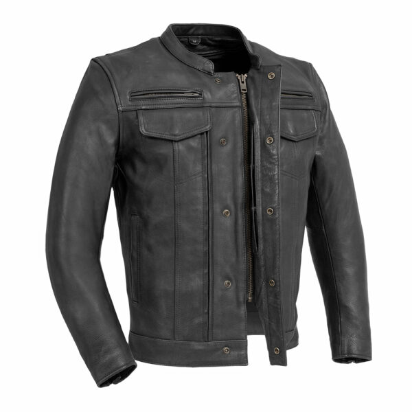 Motorbike Leather Jacket Raider Men's Motorcycle Leather Jacket - Image 3