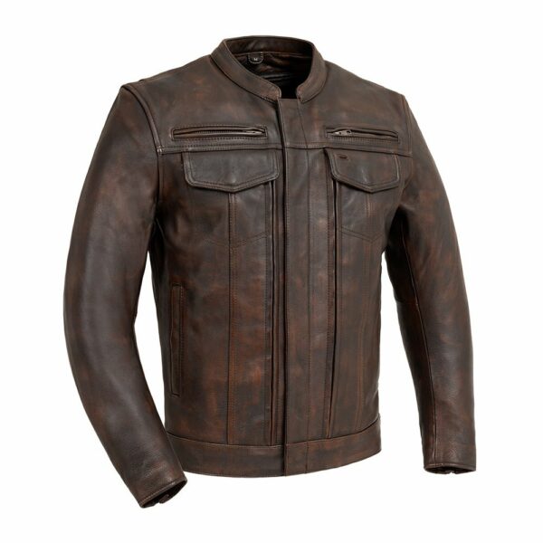 Motorbike Leather Jacket Raider Men's Motorcycle Leather Jacket - Image 8