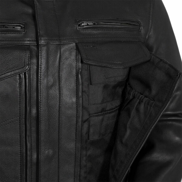 Motorbike Leather Jacket Raider Men's Motorcycle Leather Jacket - Image 4
