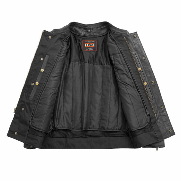 Motorbike Leather Jacket Raider Men's Motorcycle Leather Jacket - Image 6