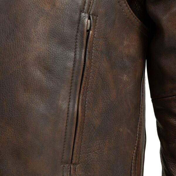 Motorbike Leather Jacket Raider Men's Motorcycle Leather Jacket - Image 12