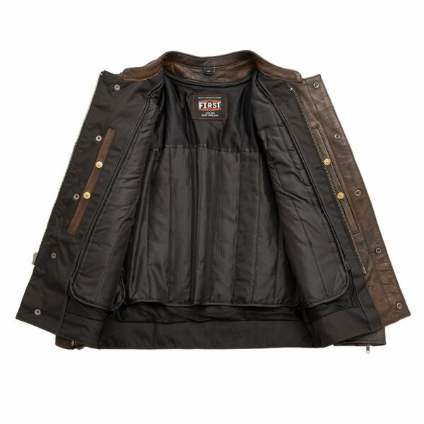 Motorbike Leather Jacket Raider Men's Motorcycle Leather Jacket - Image 14