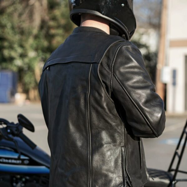 Motorbike Leather Jacket Revolt Men's Motorcycle Leather Jacket - Image 7