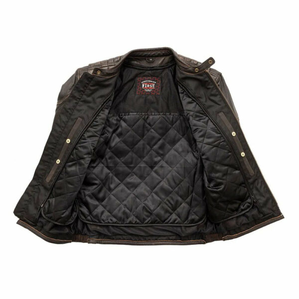 Motorbike Leather Jacket Rider Club - Men's Leather Motorcycle Jacket - Image 3